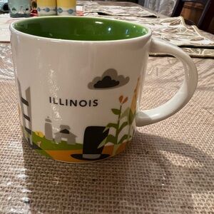 Starbucks Illinois Mug with Green Interior